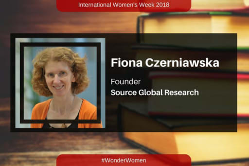 International Women Week Fiona Czerniawska Founder of Source Global Research