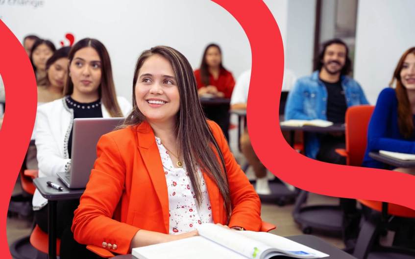 group of students in a classroom