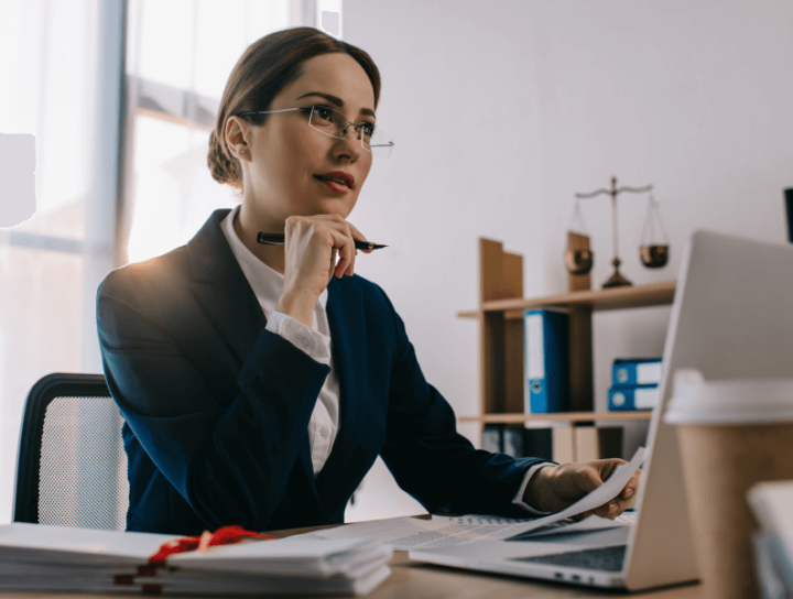 Image of a Paralegal working in an office