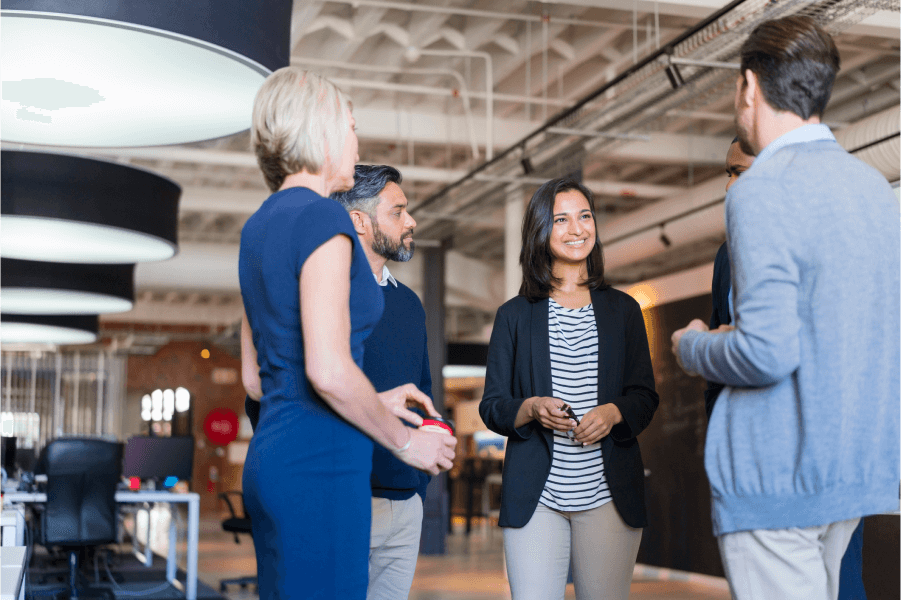 Group of professional people networking
