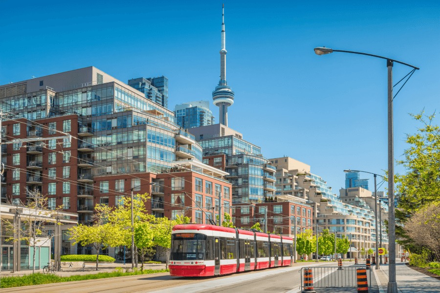 Image of Toronto City with CN Tower on the horizon